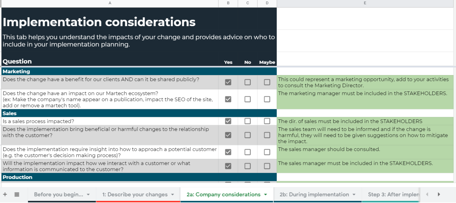 tab 3 stakeholders change management